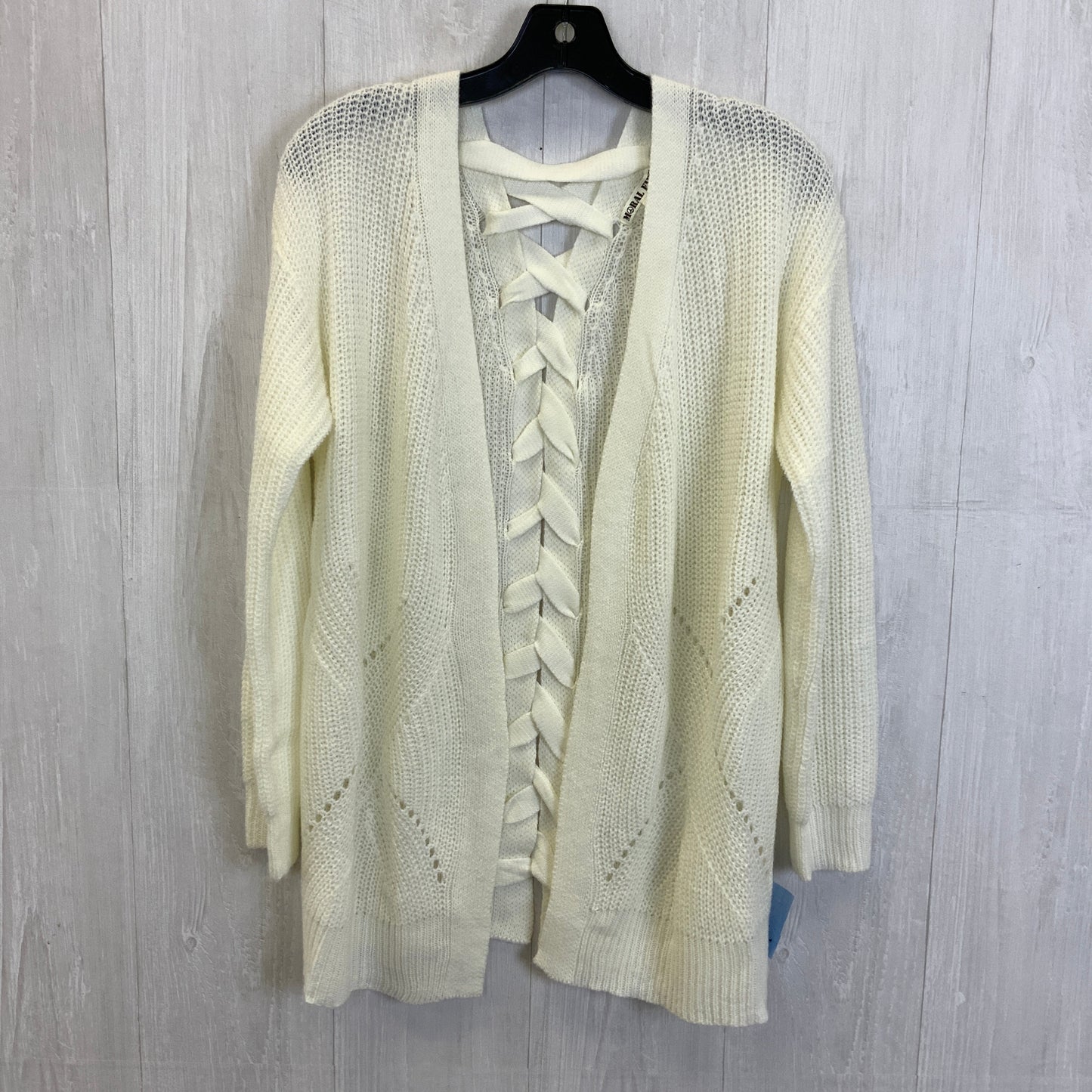 Sweater Cardigan By Clothes Mentor In Cream, Size: S