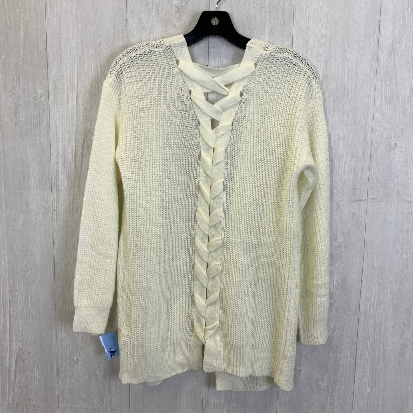 Sweater Cardigan By Clothes Mentor In Cream, Size: S