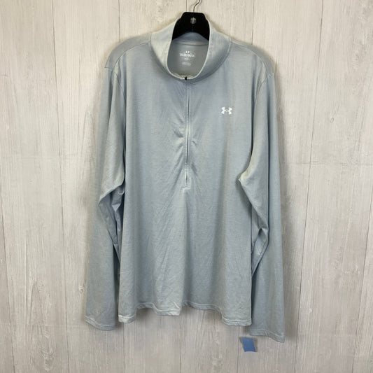 Athletic Top Long Sleeve Collar By Under Armour In Blue, Size: 3x