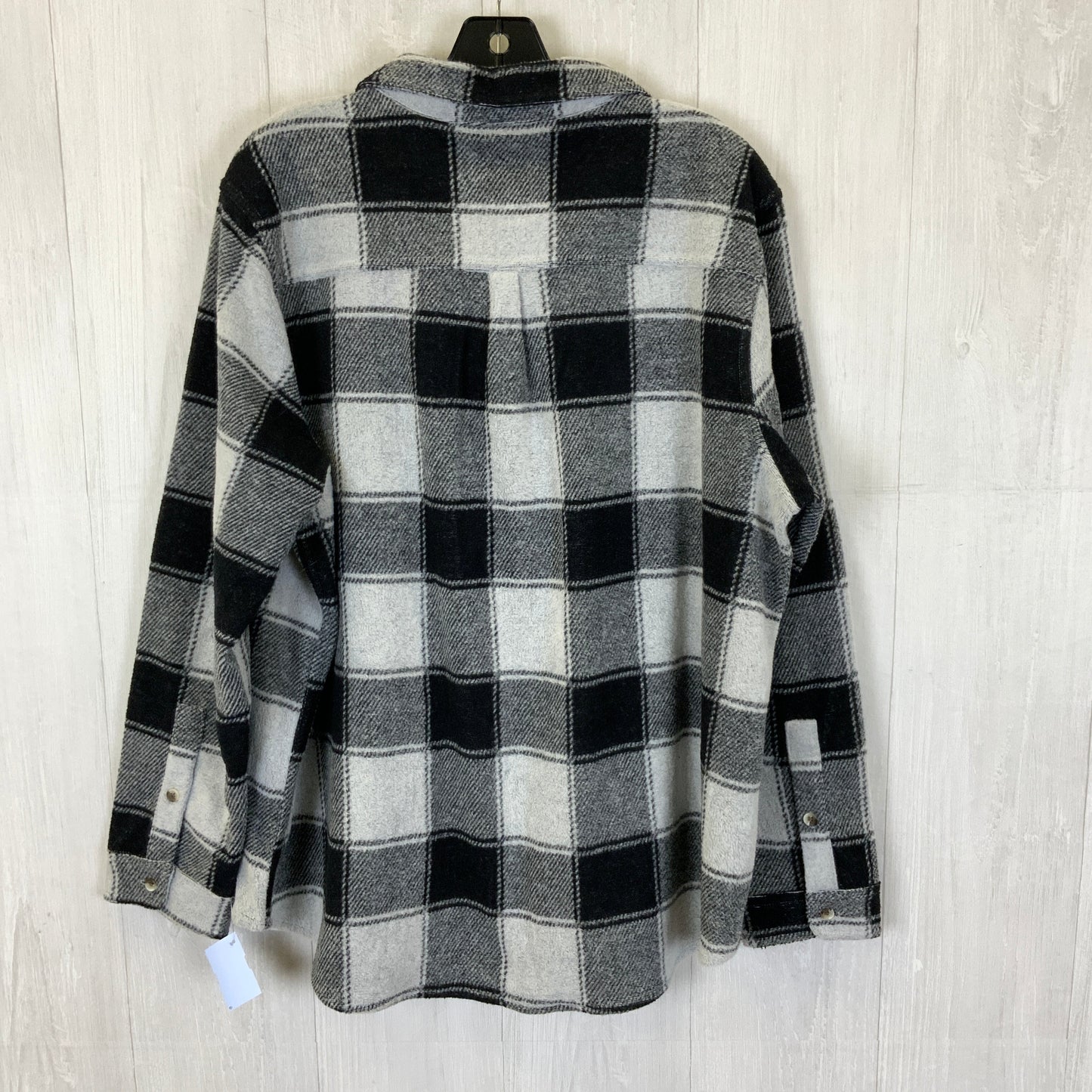 Jacket Shirt By Time And Tru In Plaid Pattern, Size: Xxl