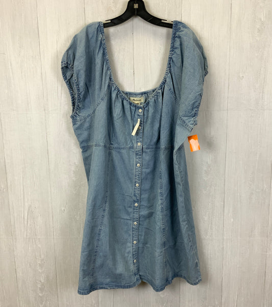 Dress Casual Midi By Madewell In Blue Denim, Size: 3x