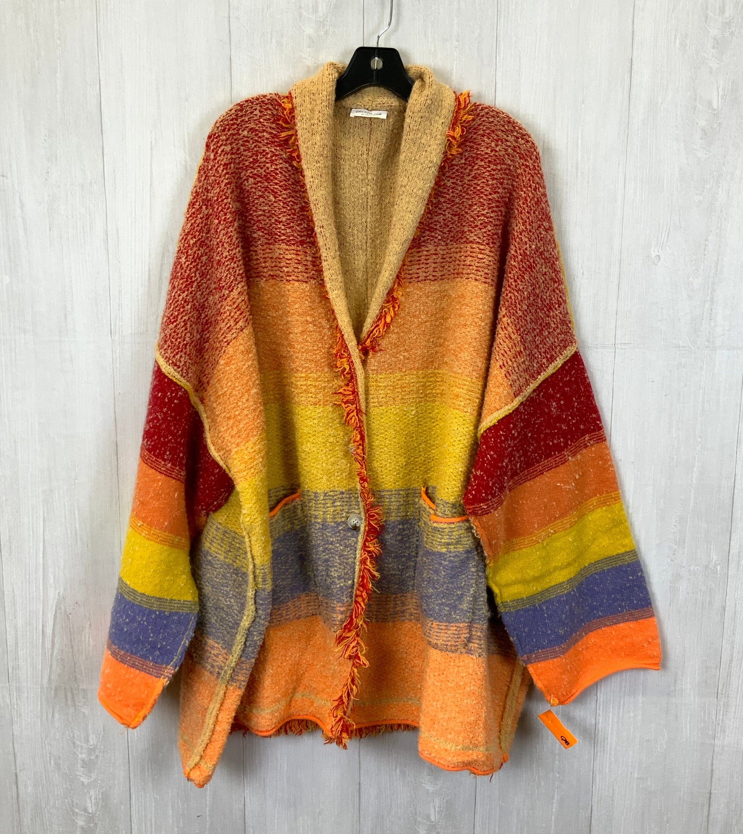 Sweater Cardigan By Chicsoul In Multi-colored, Size: 3x