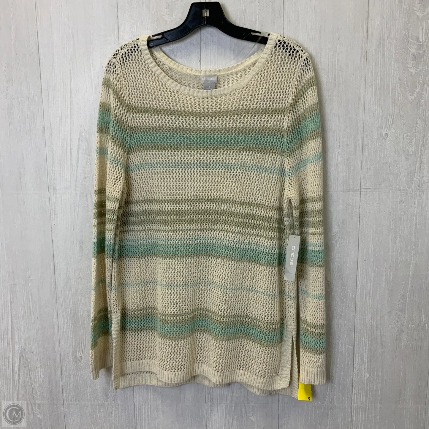 Top Long Sleeve By Chicos In Multi-colored, Size: Xl