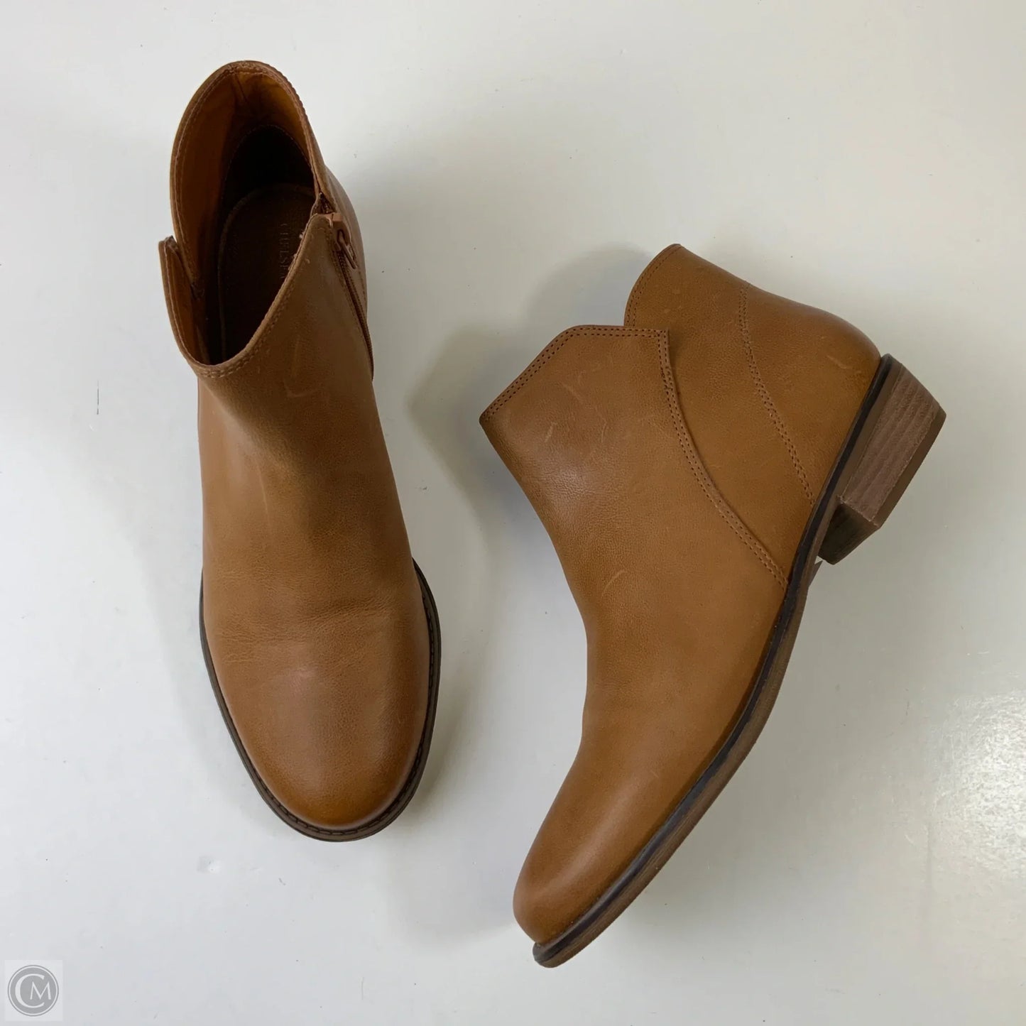 Boots Leather By Chelsea And Violet In Brown, Size: 9.5