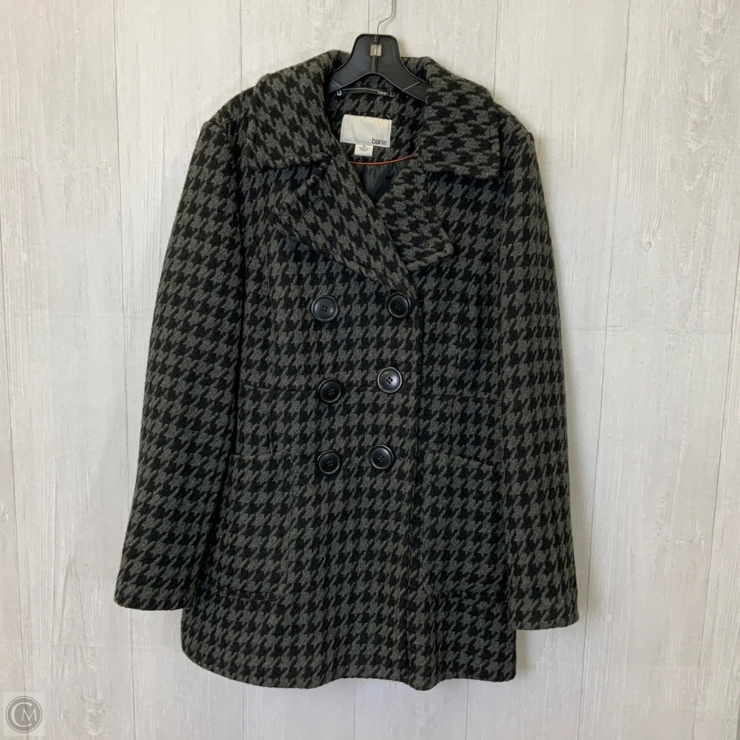 Coat Peacoat By Bar Iii In Black & Grey, Size: Xl