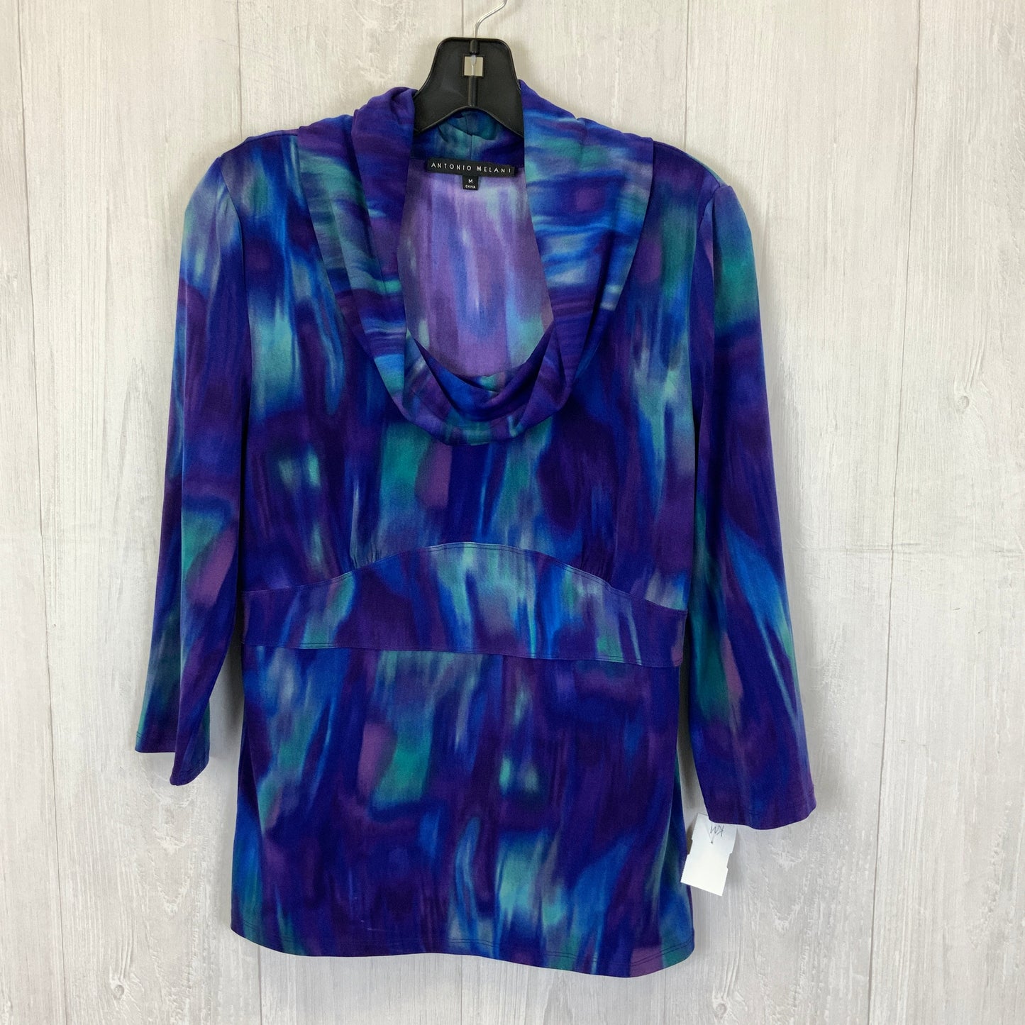 Top Short Sleeve By Antonio Melani In Blue & Purple, Size: M