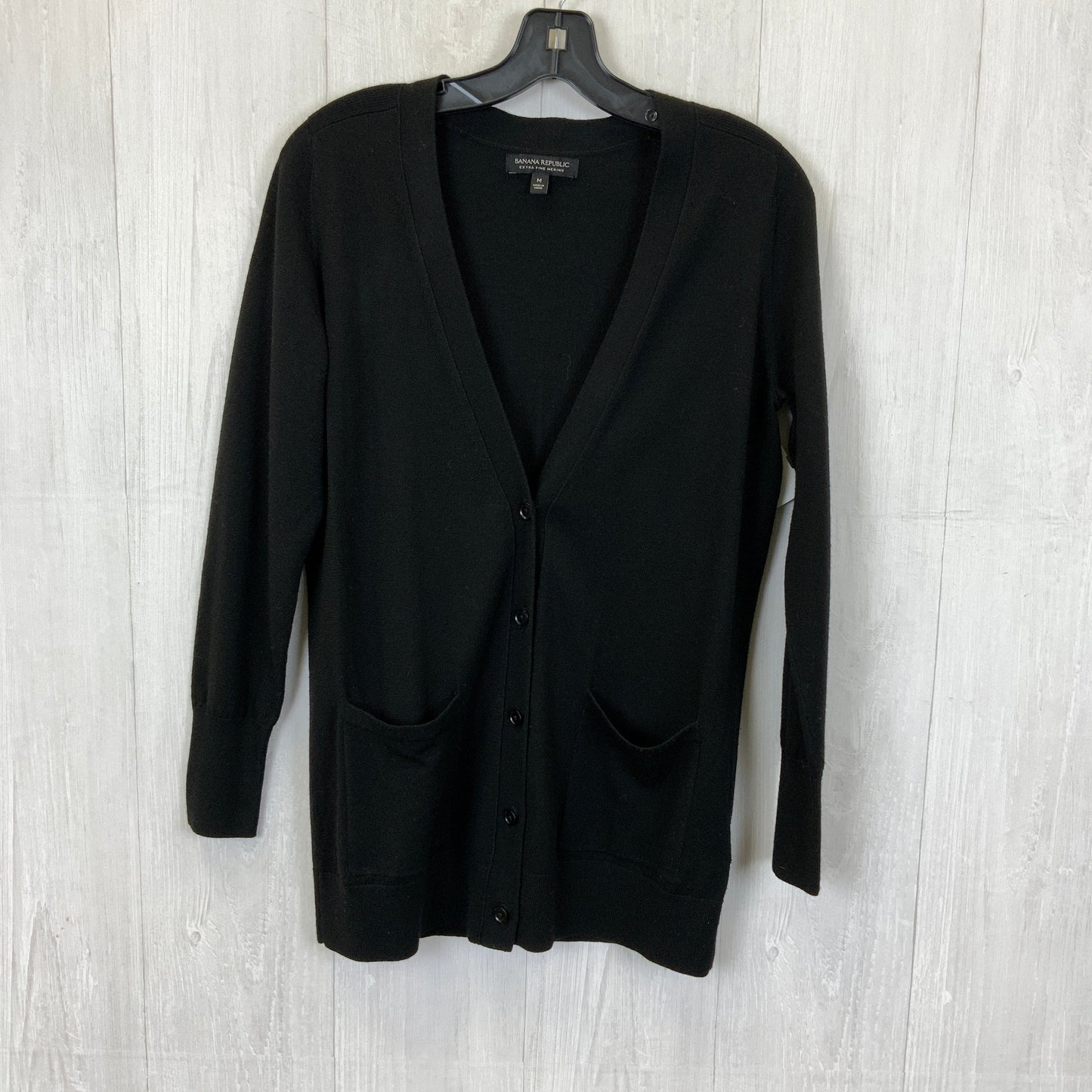 Sweater Cardigan By Banana Republic In Black, Size: M