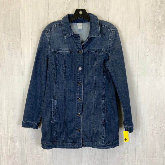 Jacket Denim By Chicos In Blue Denim, Size: S