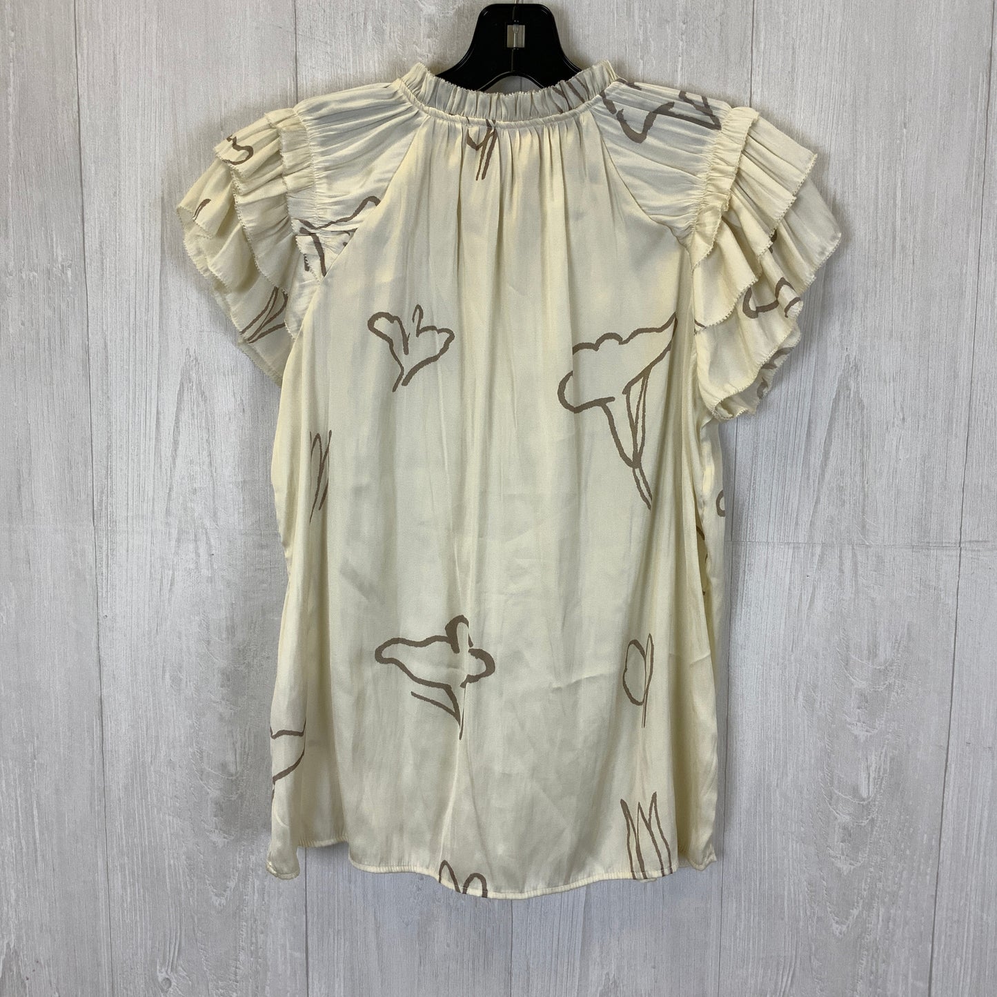 Top Short Sleeve By Philosophy In Cream, Size: Petite   S