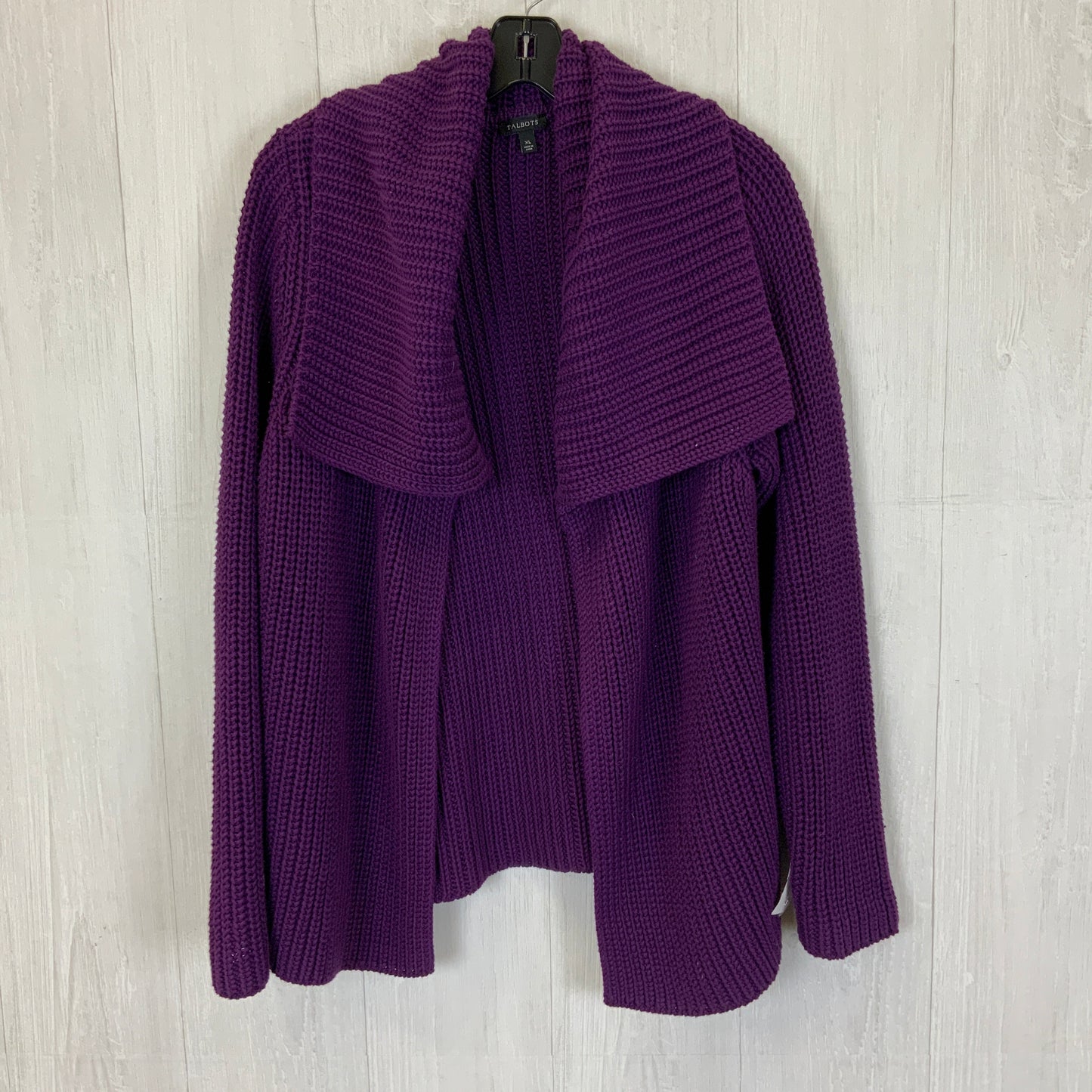 Cardigan By Talbots In Purple, Size: Xl