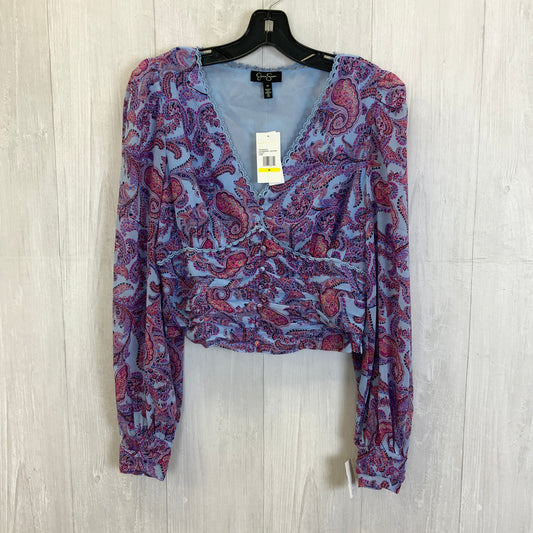 Top Long Sleeve By Jessica Simpson In Blue & Purple, Size: M