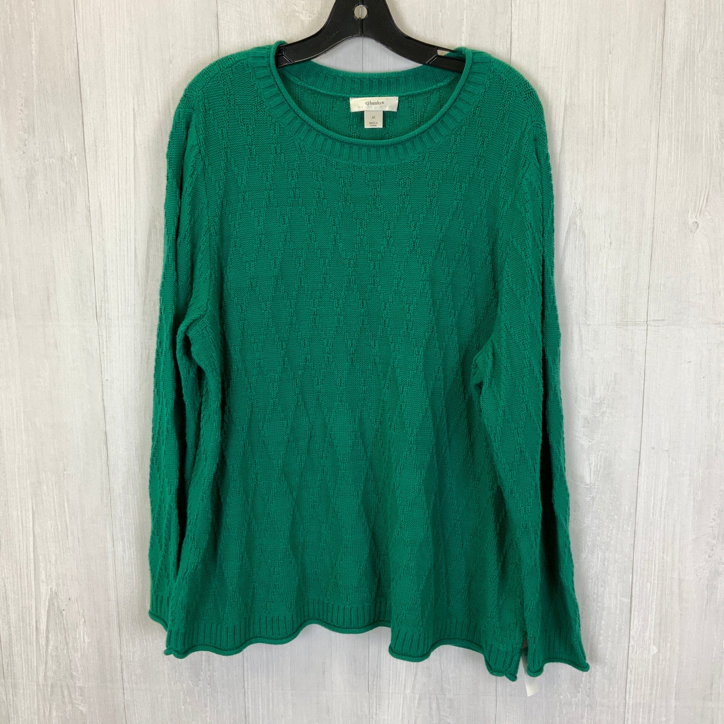 Sweater By Cj Banks In Green, Size: 2x