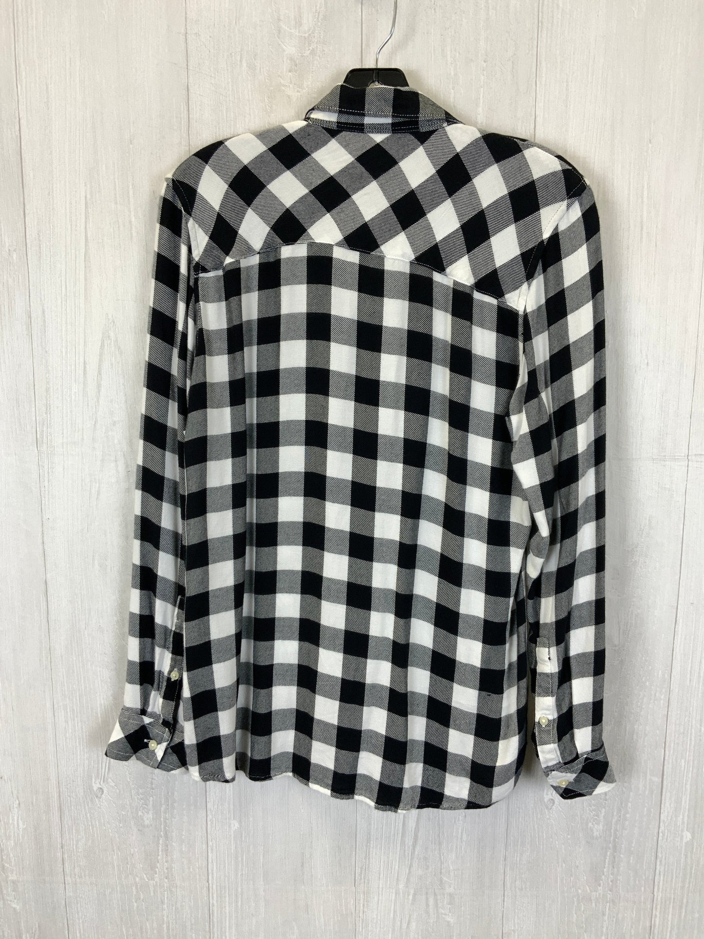 Top Long Sleeve By Gap In Black & White, Size: M