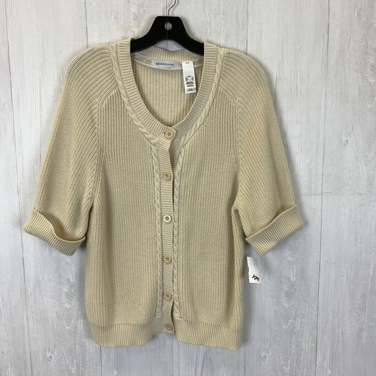 Cardigan By Liz Claiborne In Cream, Size: Xl