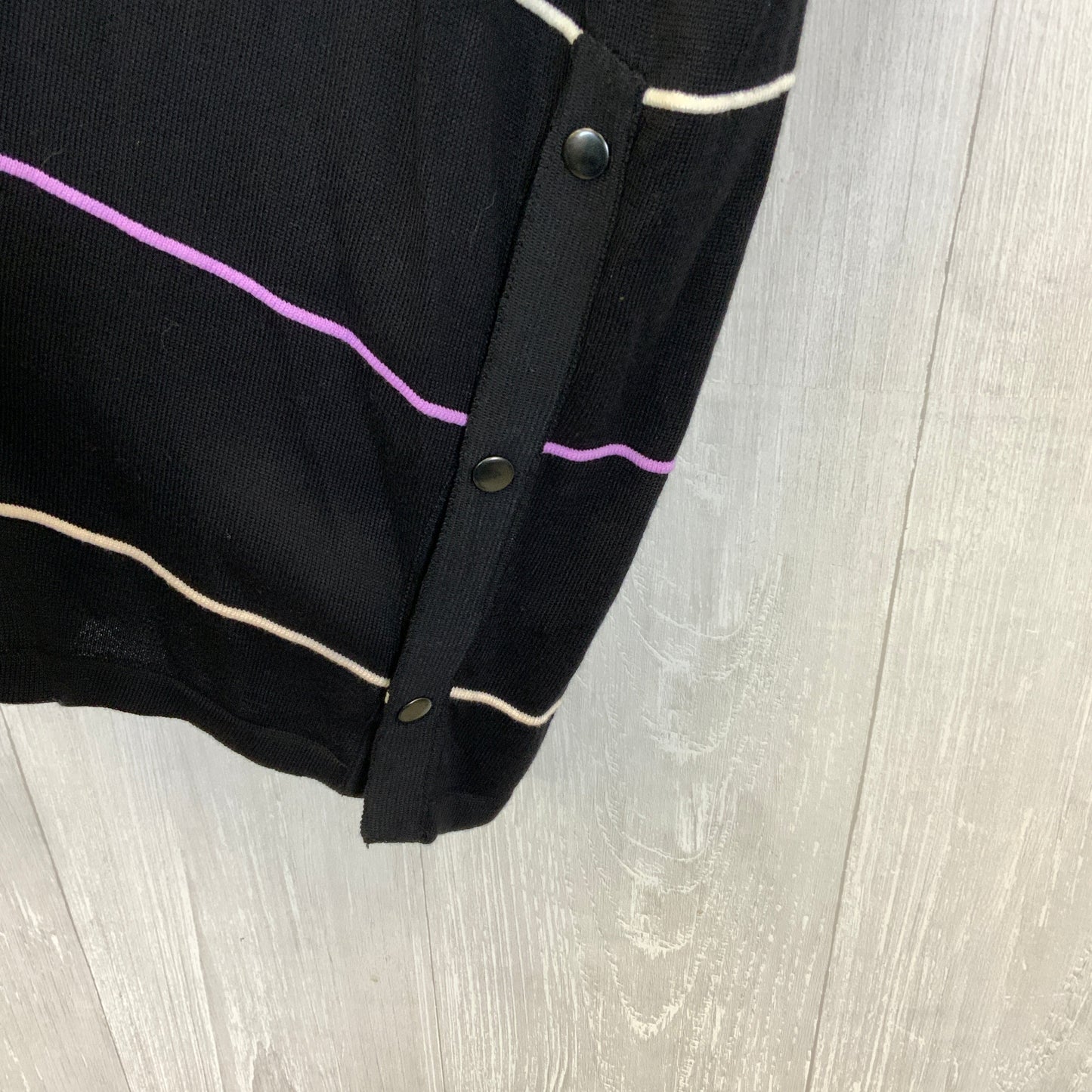 Cardigan By Alfani In Black & Purple, Size: 0x