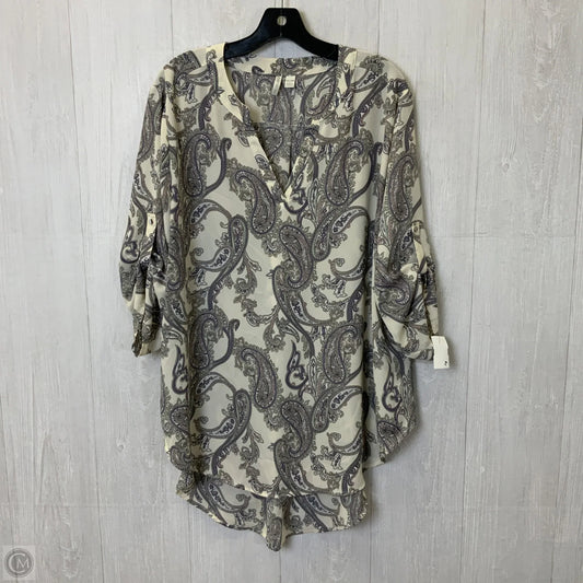 Top Long Sleeve By Cato In Cream, Size: 1x