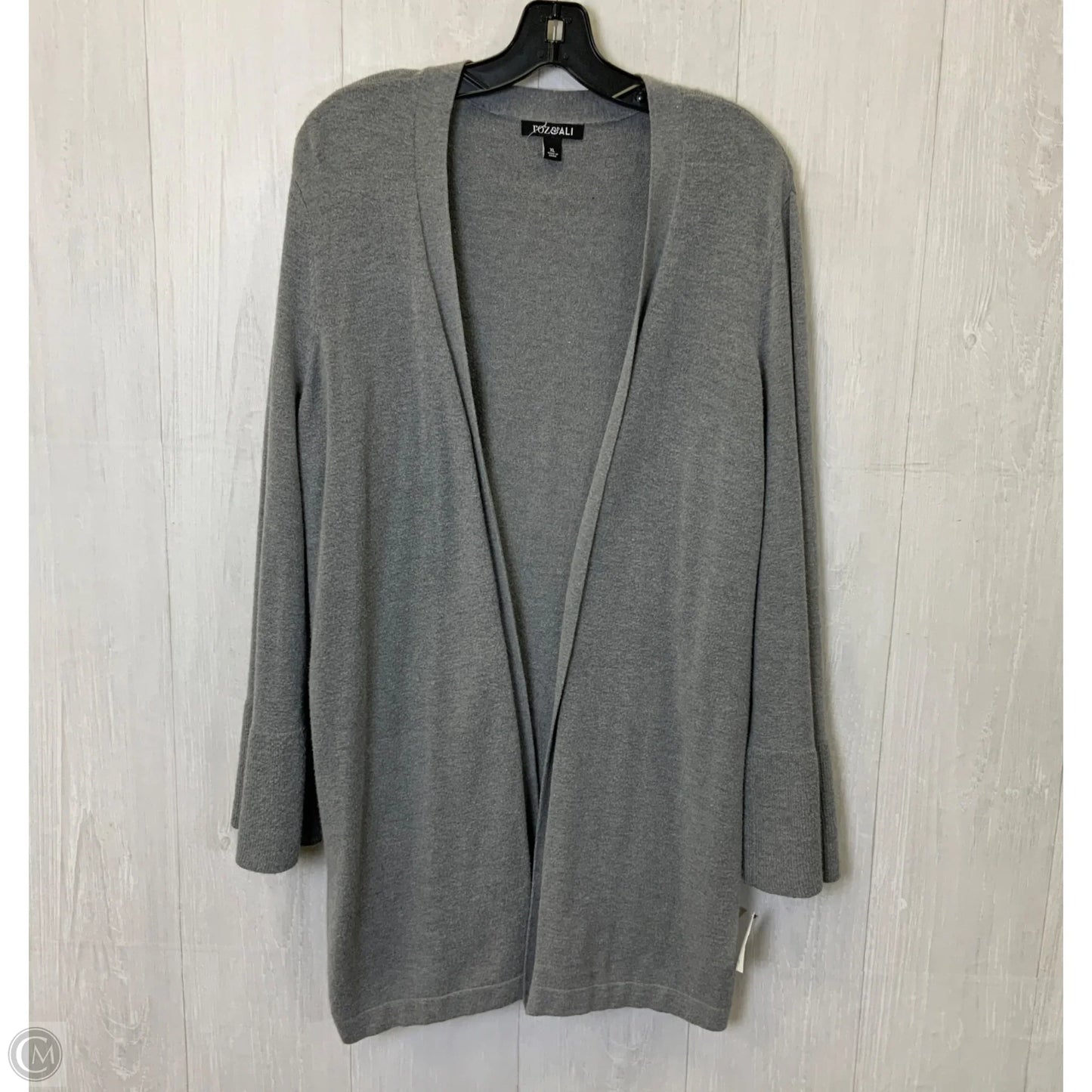 Cardigan By Roz And Ali In Grey, Size: Xl