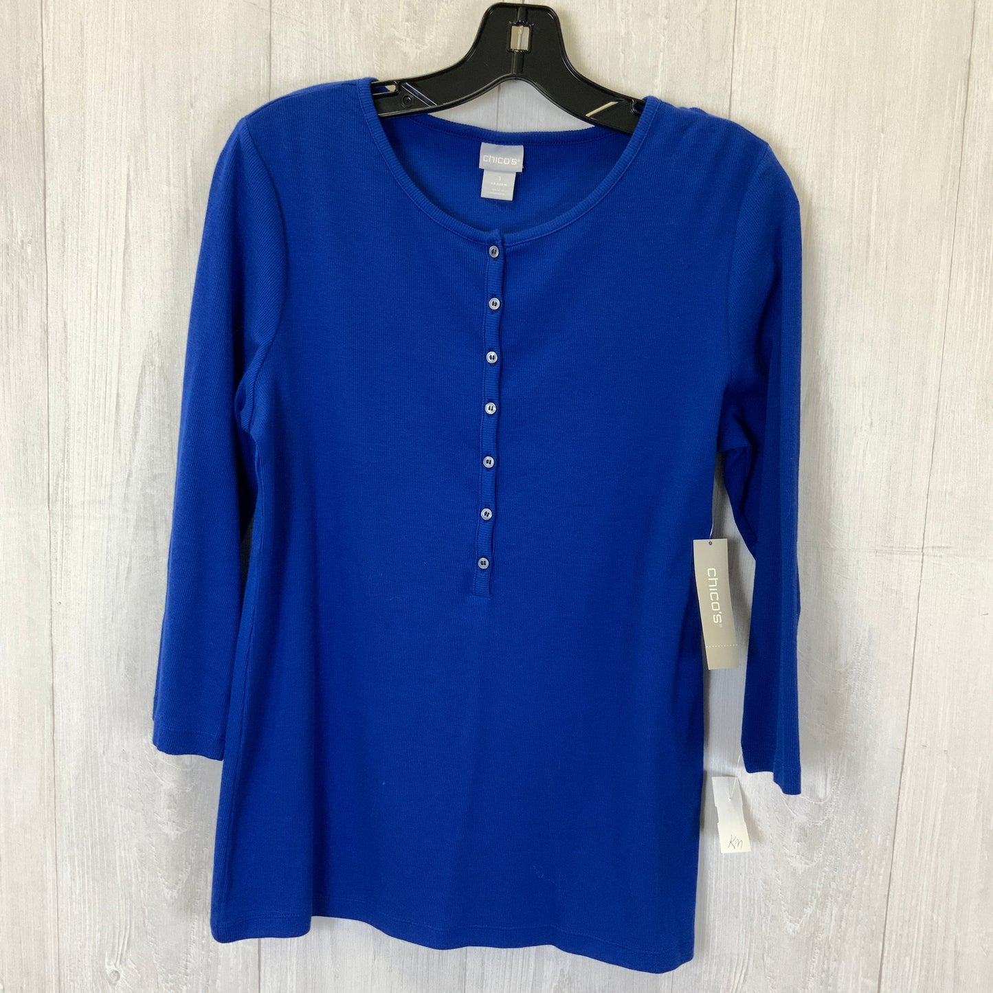 Top Long Sleeve By Chicos In Blue, Size: M