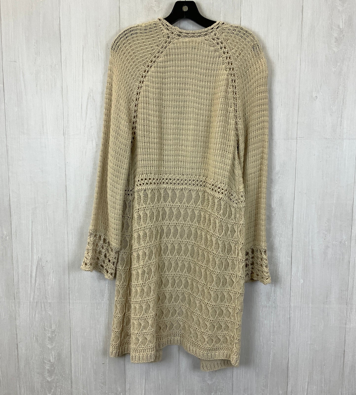 Cardigan By Lucky Brand In Beige, Size: L