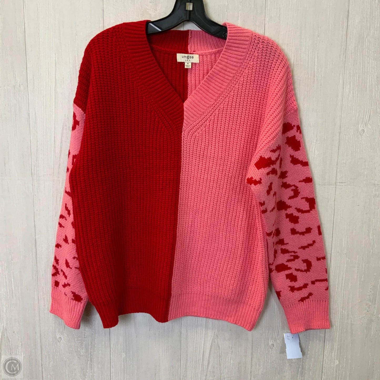 Sweater By Umgee In Pink & Red, Size: M