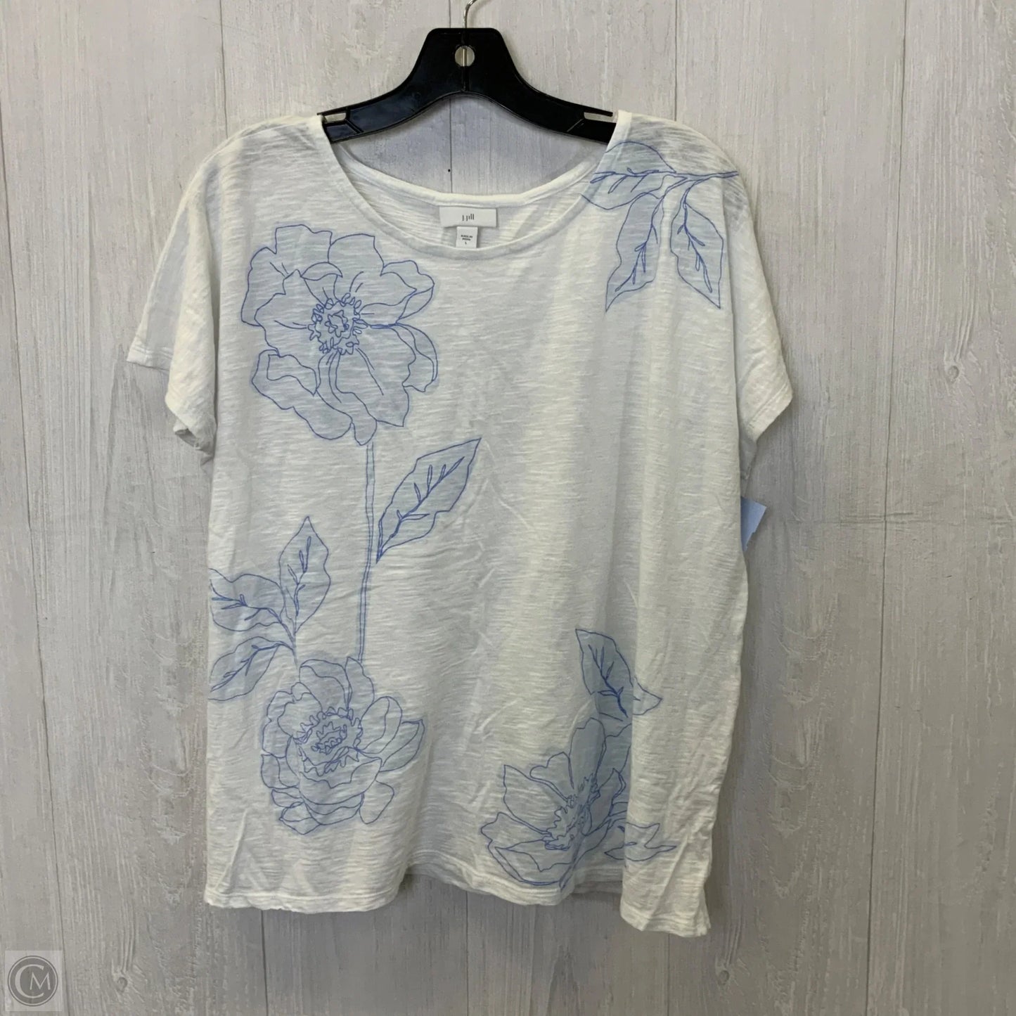 Top Short Sleeve By J. Jill In White, Size: L