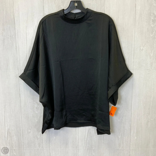 Top Short Sleeve By Glam In Black, Size: L