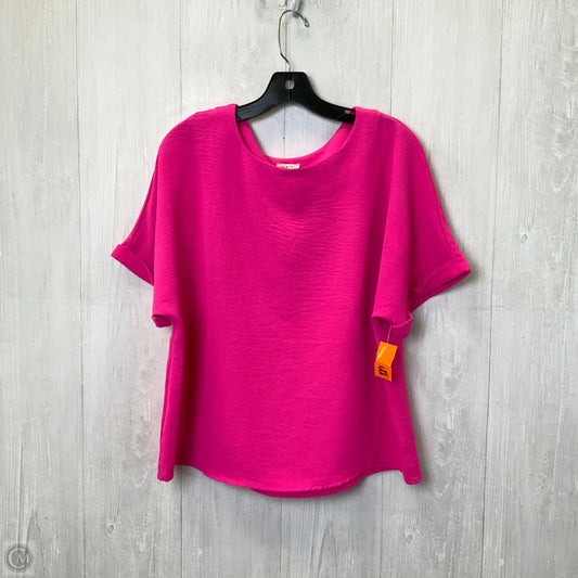 Top Short Sleeve By Jodifl In Pink, Size: M