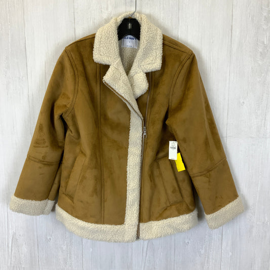 Jacket Faux Fur & Sherpa By Old Navy In Brown, Size: S