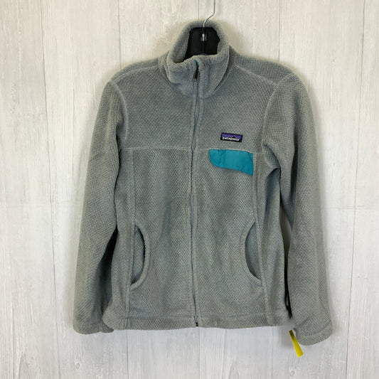 Athletic Jacket By Patagonia In Grey, Size: S