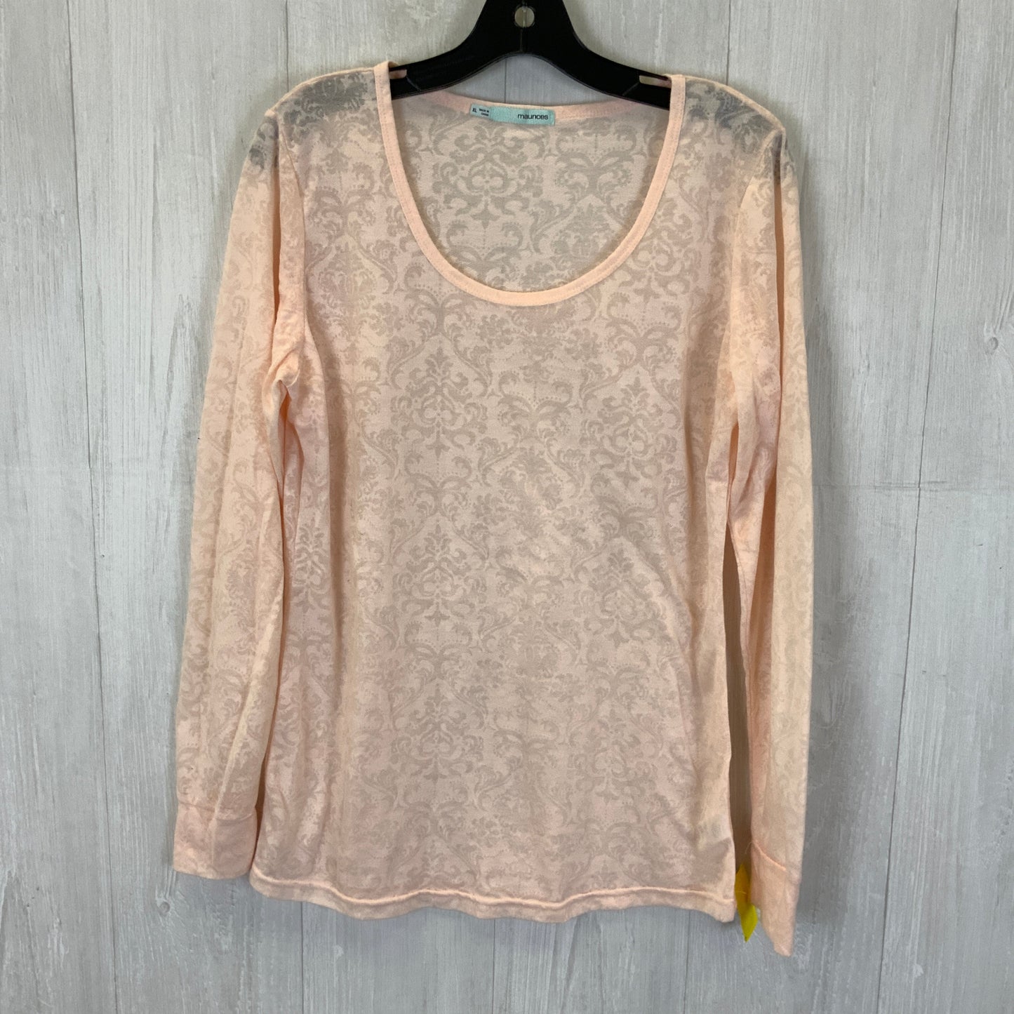 Top Long Sleeve By Maurices In Pink, Size: Xl