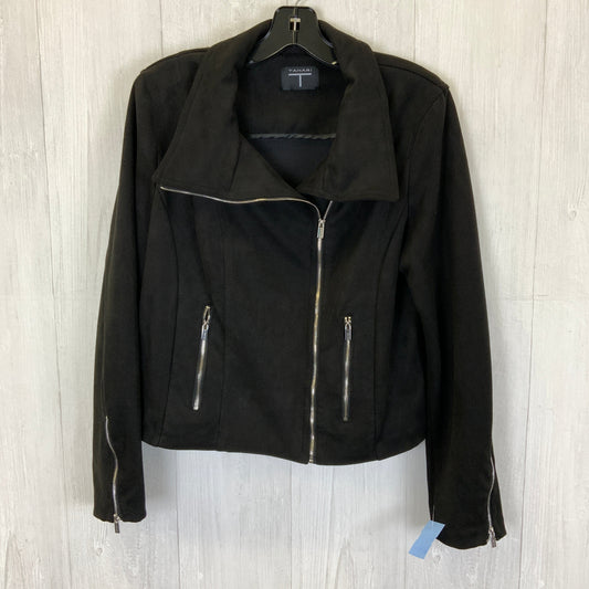 Jacket Moto By Tahari By Arthur Levine In Black, Size: L