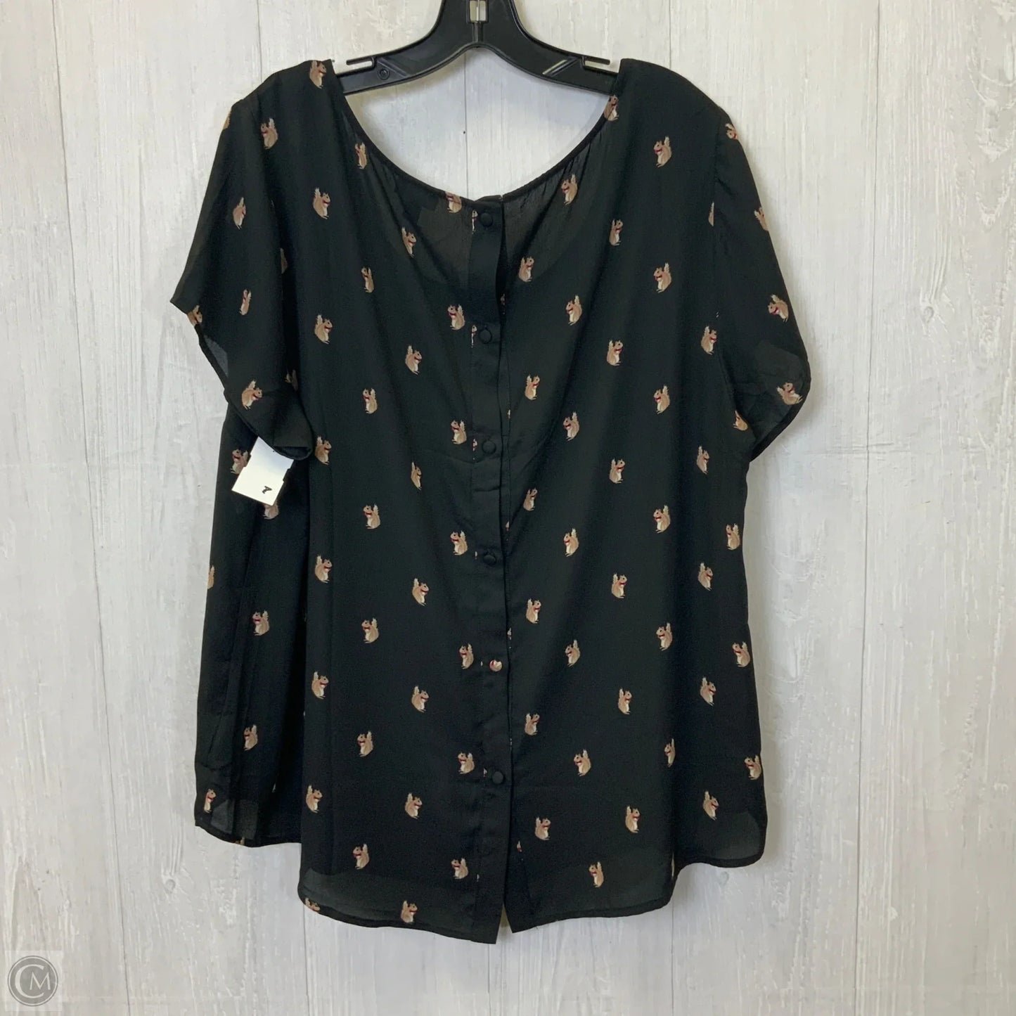 Top Short Sleeve By Torrid In Black, Size: 2x
