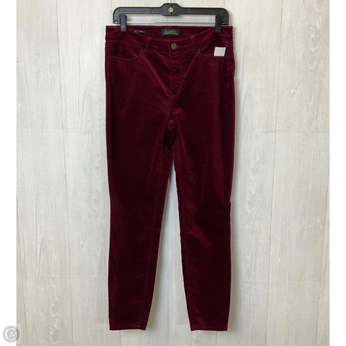 Pants Velvet By Talbots In Red, Size: 6