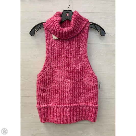 Vest Sweater By Pilcro In Pink, Size: M