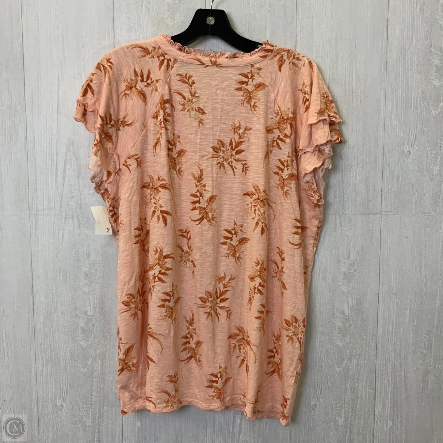 Top Short Sleeve By Torrid In Orange & Pink, Size: 3x