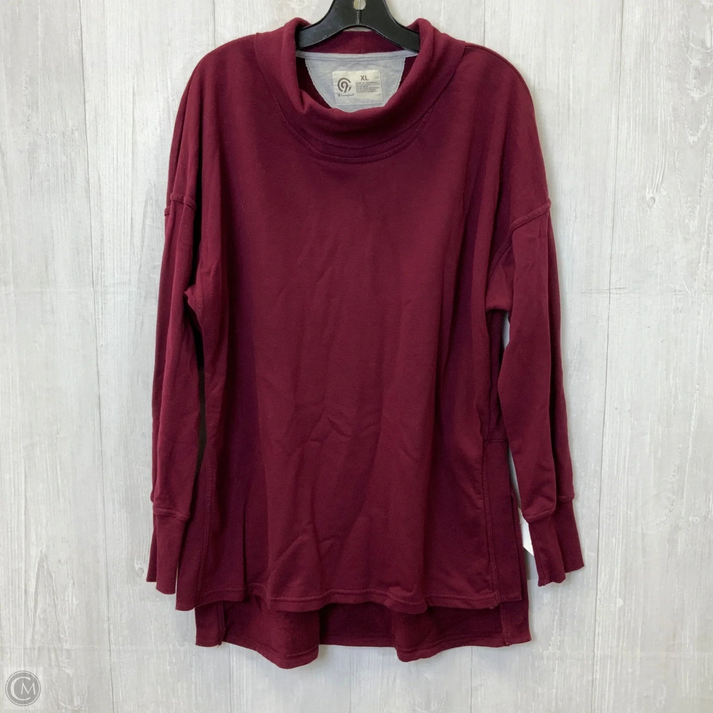 Tunic Long Sleeve By Champion In Maroon, Size: Xl
