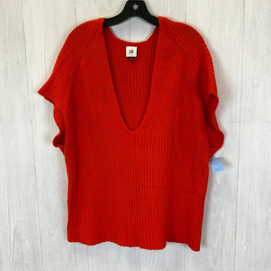 Sweater Short Sleeve By Cabi In Orange, Size: S