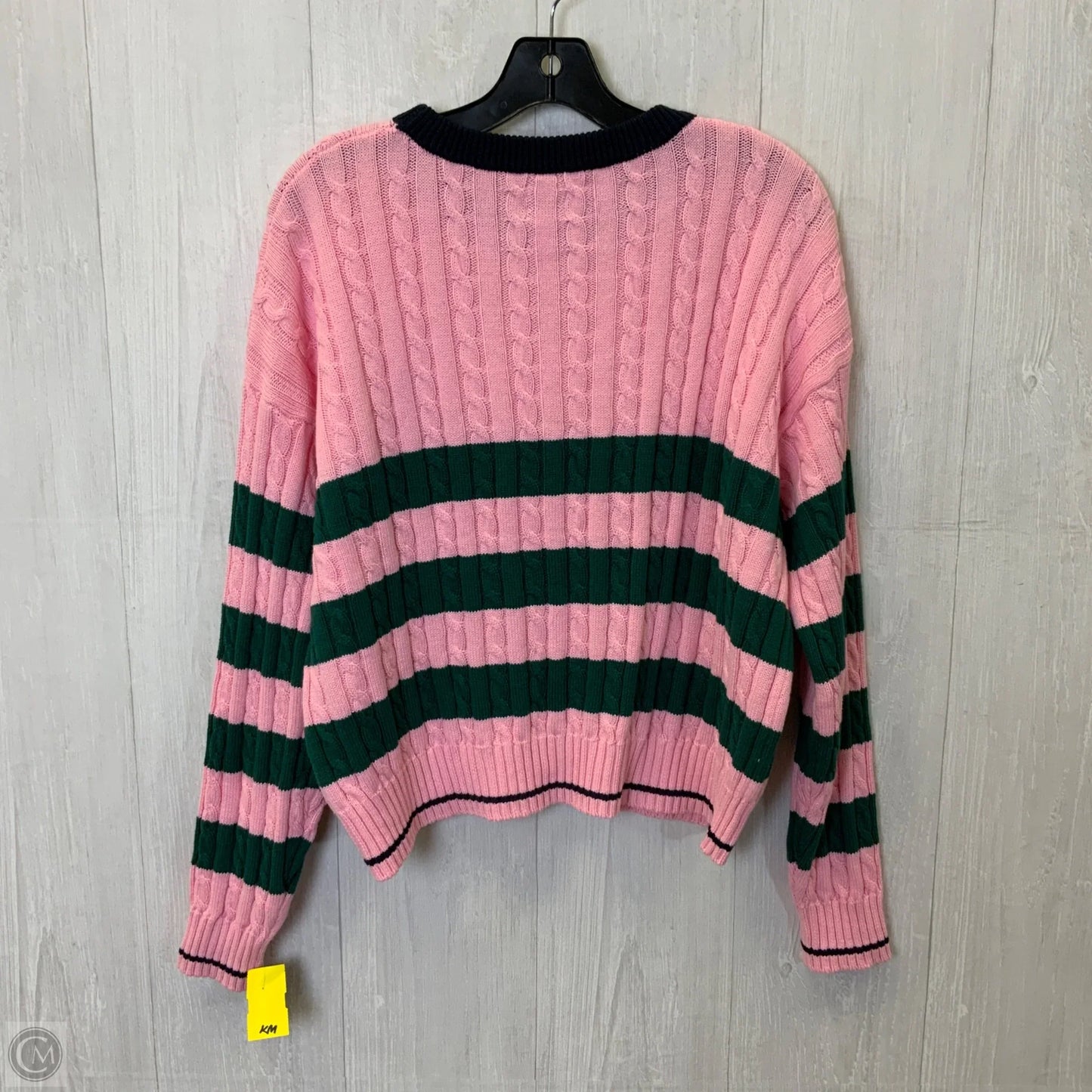 Sweater By All In Motion In Green & Pink, Size: L