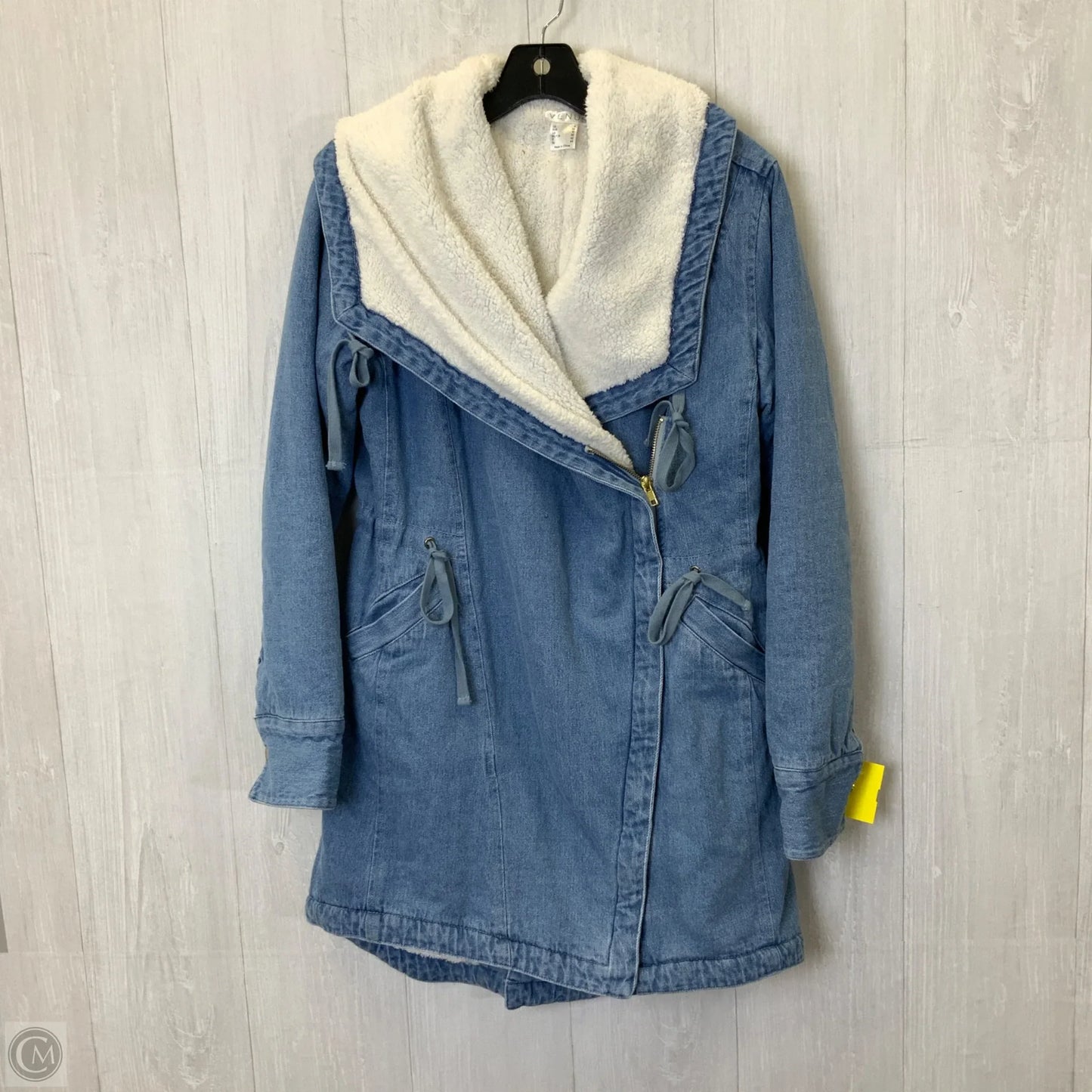 Jacket Faux Fur & Sherpa By Venus In Blue, Size: 4x