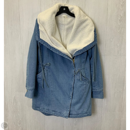 Jacket Faux Fur & Sherpa By Venus In Blue, Size: S
