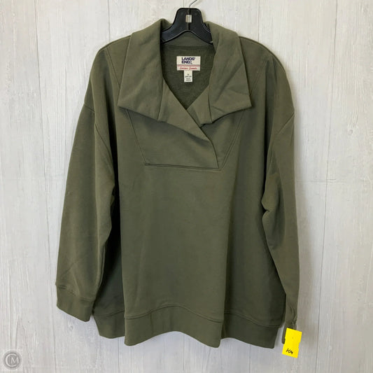 Top Long Sleeve By Lands End In Green, Size: 2x
