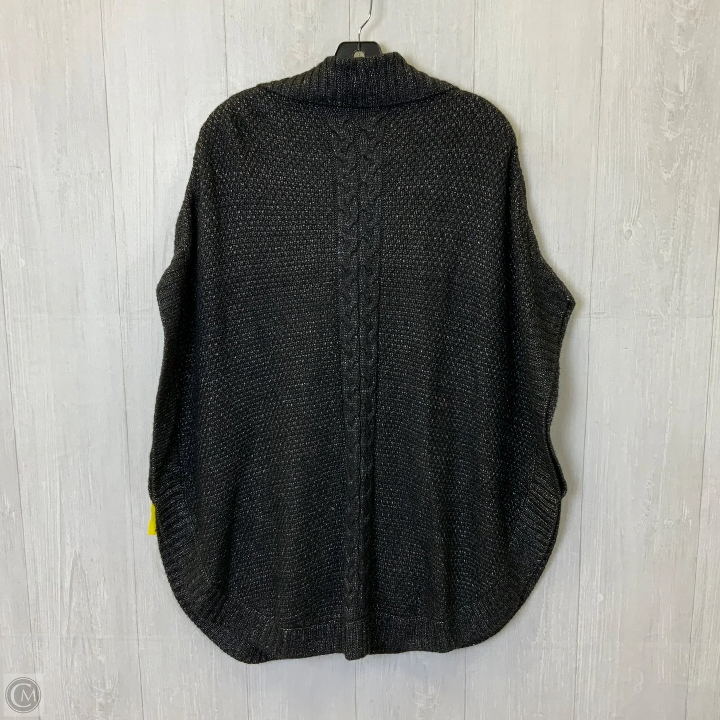 Sweater Cardigan By Clothes Mentor In Black & Silver, Size: Osfm