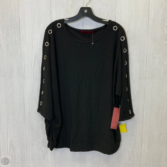 Top Long Sleeve By Love Scarlett In Black, Size: 2x