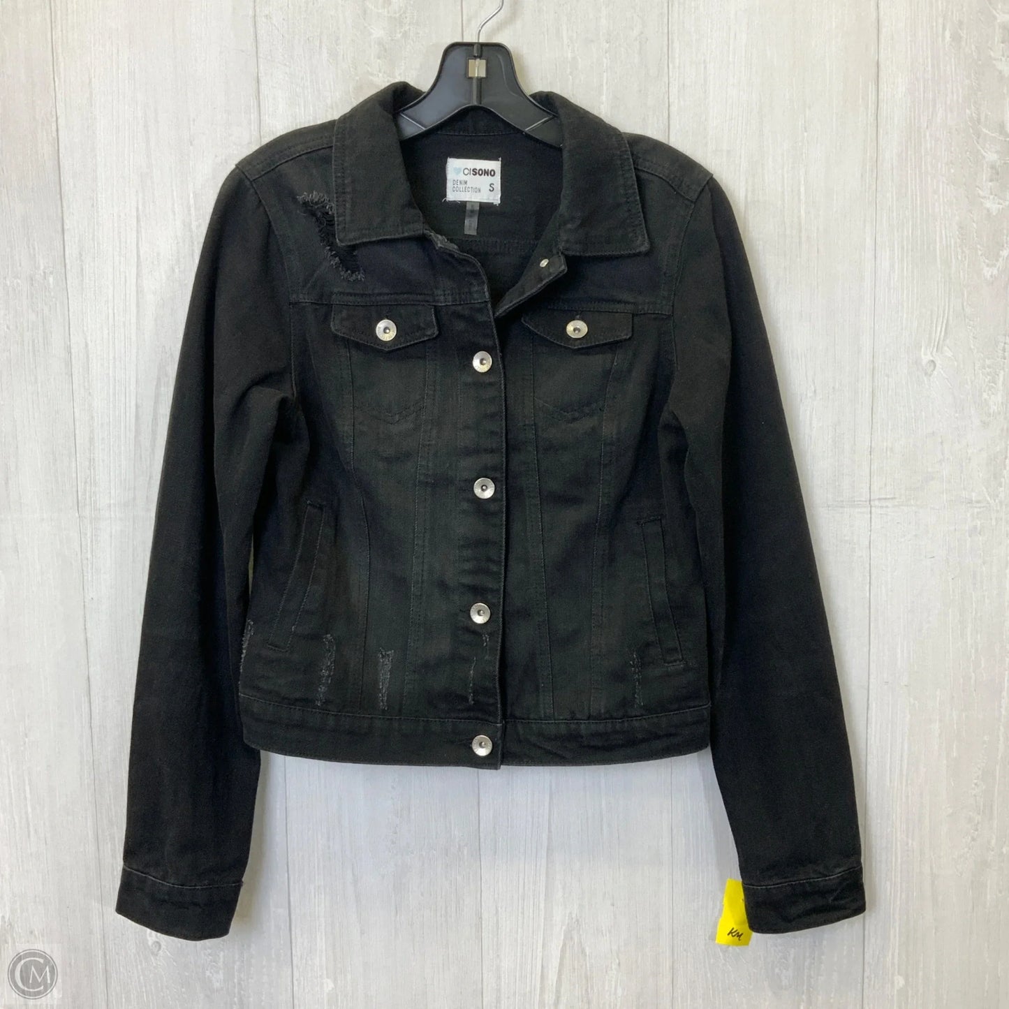 Jacket Denim By Ci Sono In Black Denim, Size: S