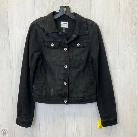 Jacket Denim By Ci Sono In Black Denim, Size: S