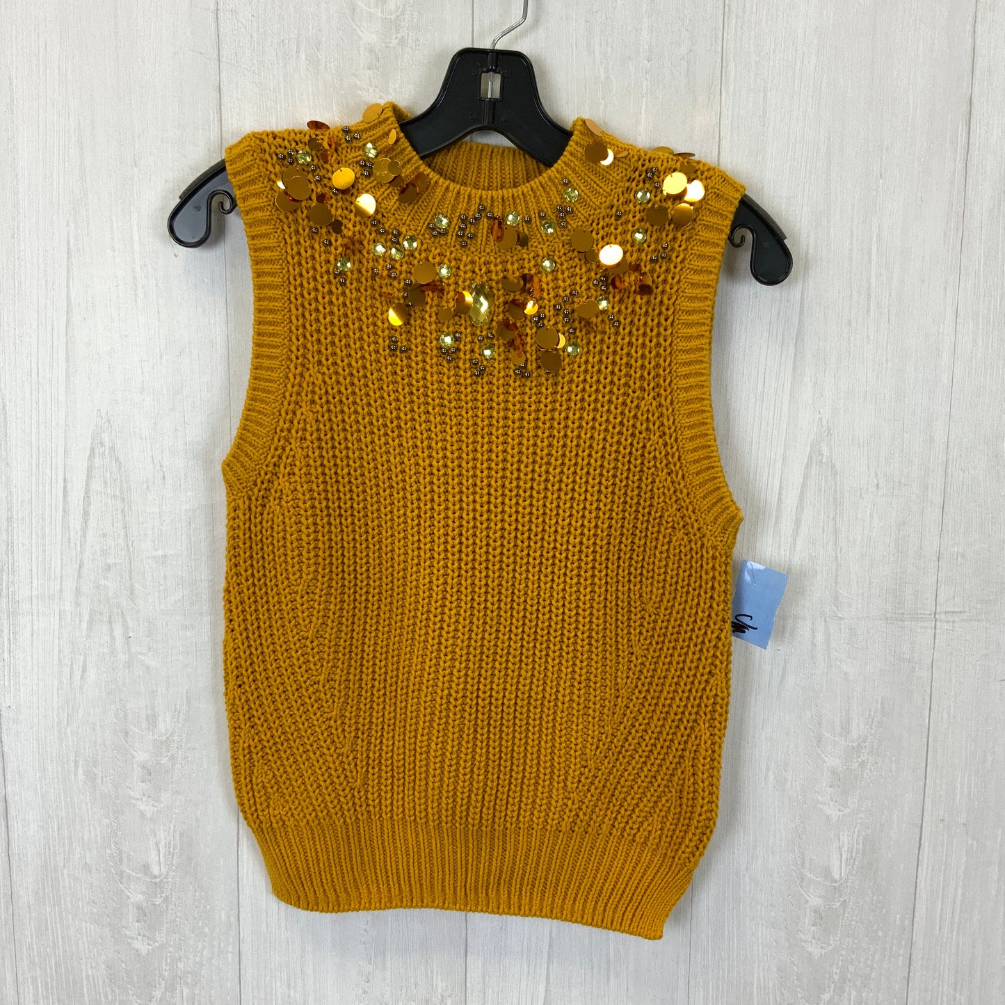 Vest Sweater By H&m In Yellow, Size: S