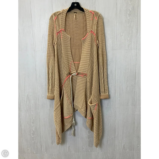 Sweater Cardigan By Free People In Tan, Size: S