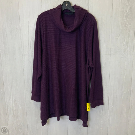 Top Long Sleeve By Lane Bryant In Purple, Size: 4x