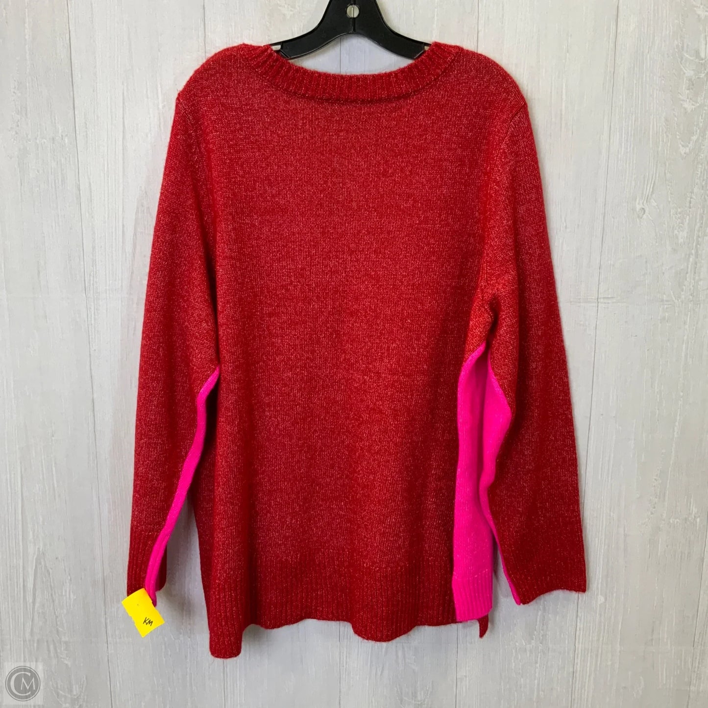 Sweater By Lane Bryant In Pink & Red, Size: 3x