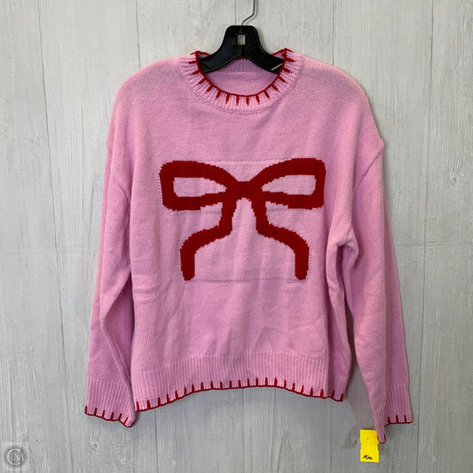 Sweater By Clothes Mentor In Pink & Red, Size: L